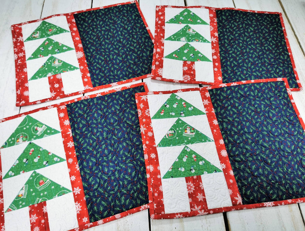 Four Quilted Placemats