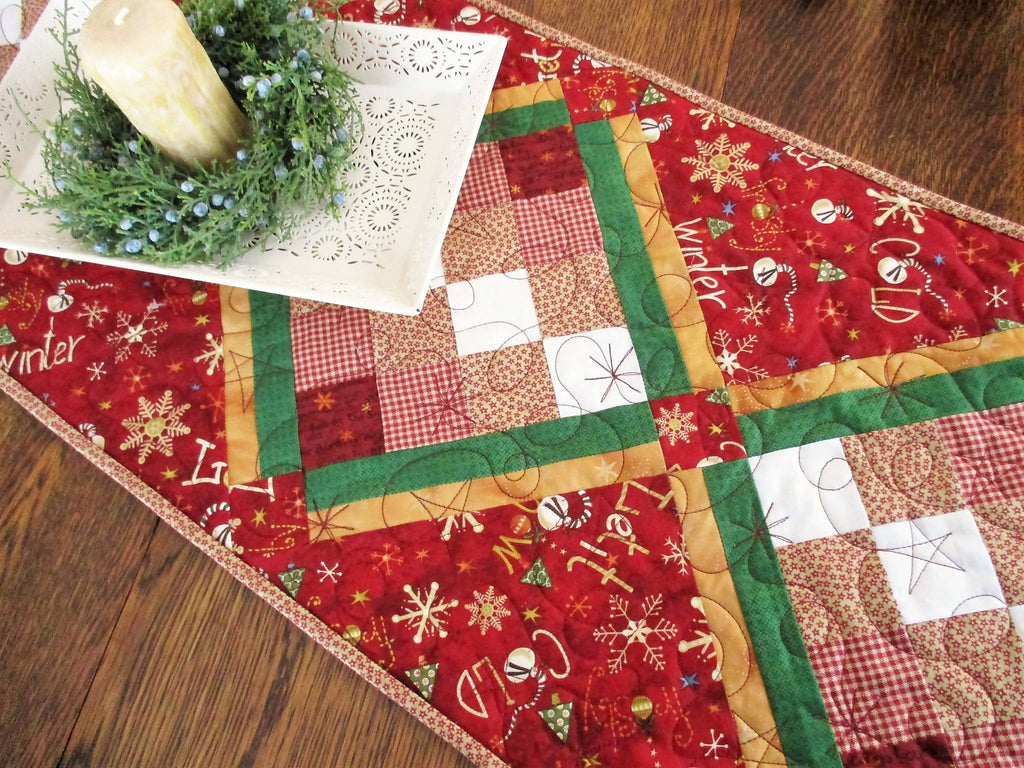 Quilted Table Runner for Christmas