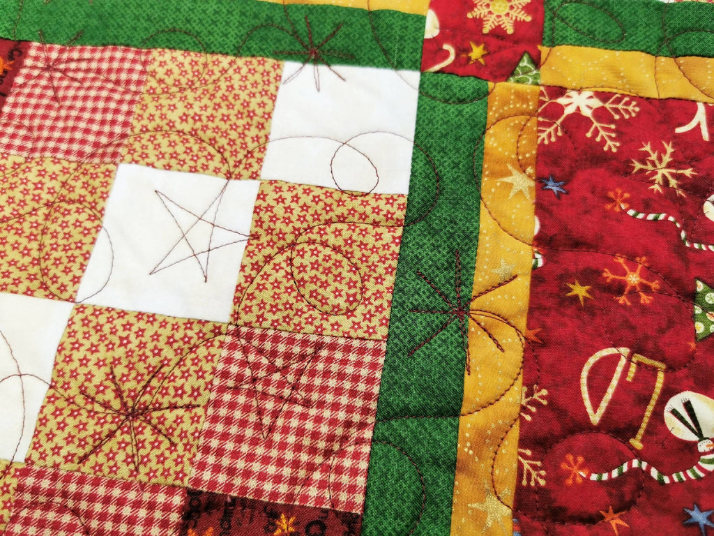 Quilted Table Runner for Christmas